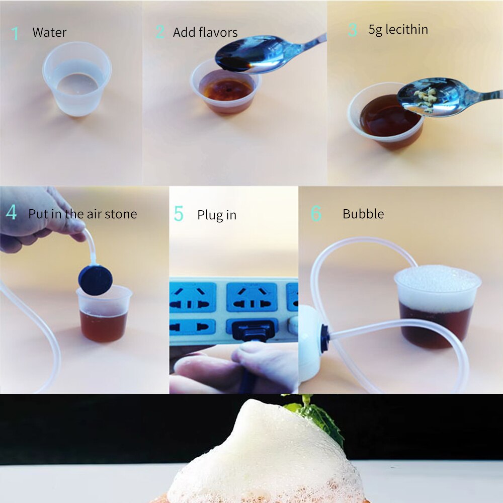 Generador de espuma de cocina Molecular, máquina de burbujas de fosfolipidos suaves, herramienta de cocina