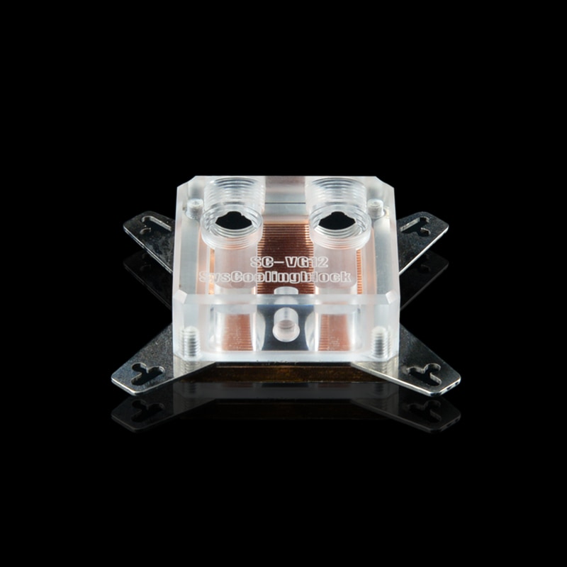 Syscooling GPU water block VGA Micro Channel GPU Core Area Cooling Block VG12 with 12V RGB