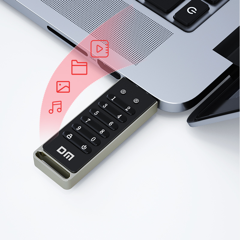 DM FD063 256-bit Encrypted USB Drive Password Secure Flash Drive USB3.2 U Disk Support Reset/Wipe/Auto Lock Function