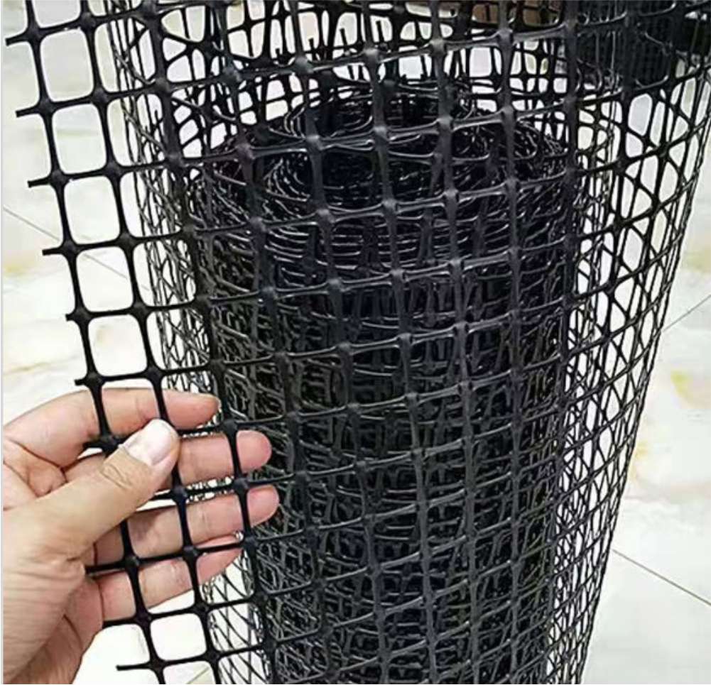 Malla de celosía de jardín, malla de plástico negro a prueba de fugas, red para gatos, mascotas, pollos, patos, valla, balcón, barandilla, escaleras, protección, red de seguridad