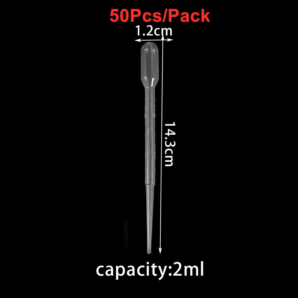 20-200Pcs 0.2-3ML Plastic Disposable Pipettes Squeeze Transfer Pipettes Dropper For Silicone Mold UV Epoxy Resin Jewelry Making: 2ml 50pcs