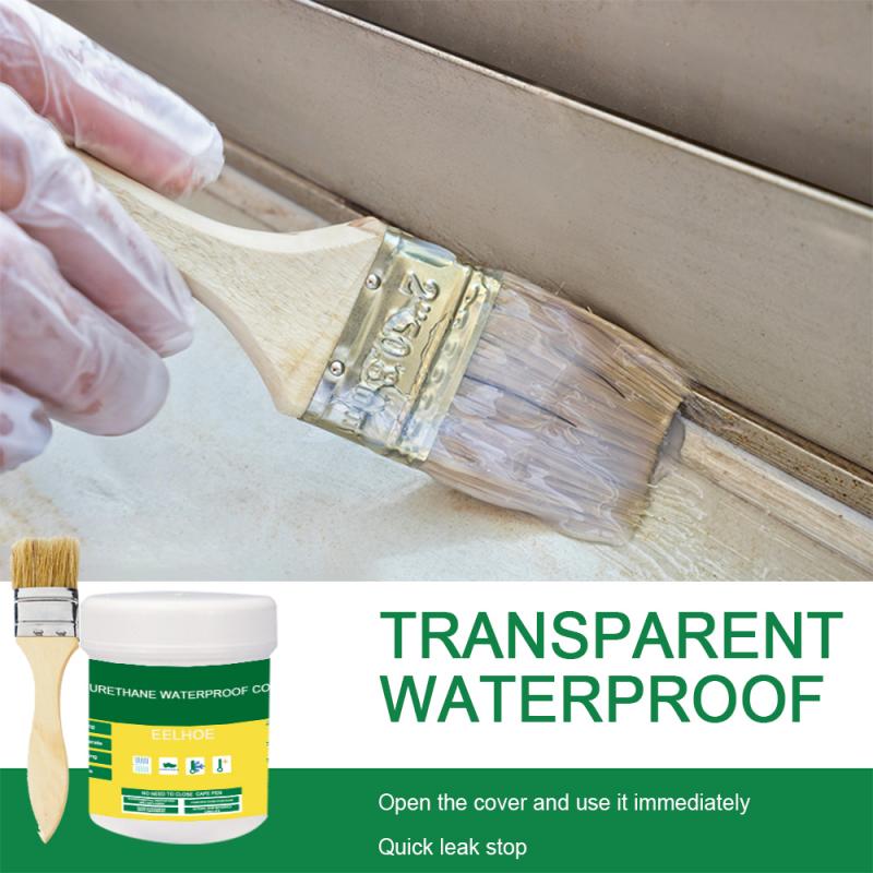 Transparante Waterdichte Lijm Plus Borstel Waterdicht Lekvrij Lijm Siliconenkit Voor Buitenmuur Badkamer Wc Vloertegels