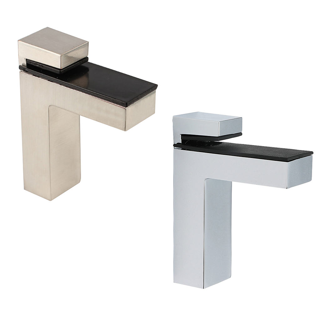 2pcs Adjustable 3-28mm Zinc Alloy Wood Shelf Holder Bracket Wall Mount Glass Shelf Bracket Fish Mouth Glass Clamp