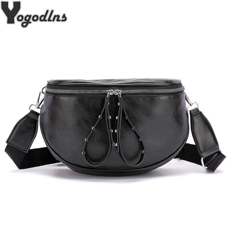 Vintage Small Messenger Bags For Women Semicircle Saddle Poach Shouder Bag Bucket Bags Crossbody Bag Females PU Leather Handbags