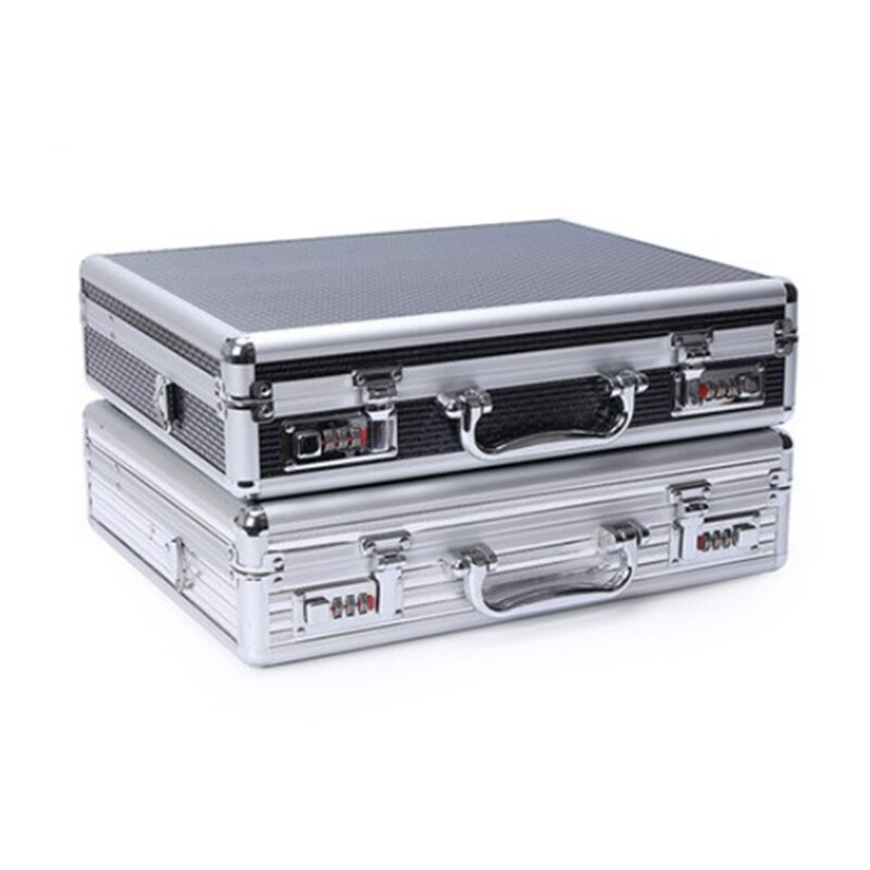 Aluminum alloy tool case portable cipher box Tool safe File box Hardware Equipment Box Multi-function Large size with lock
