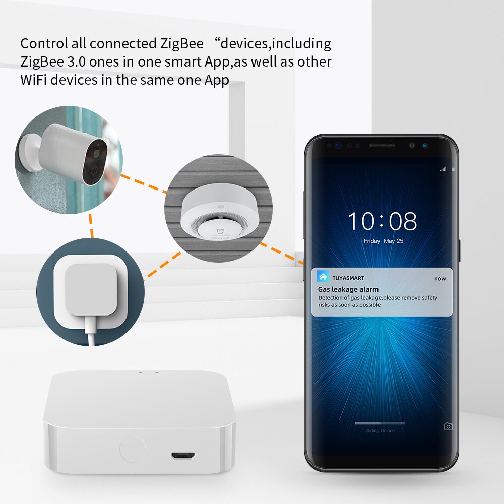 Tuya zigbee smart gateway hub smart home bridge smart life app automation trådløs fjernbetjening arbejde med alexa google home