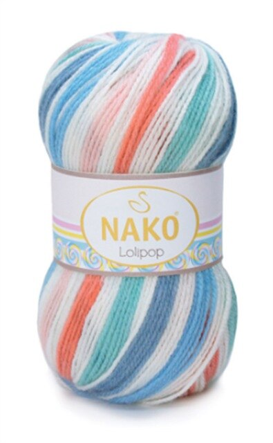 Nako Lollipop 100% Premium Acrylic Yarn DIY Hand knitting yarn blanket sweater cardigan beanie baby knitting yarn crochet: 81486