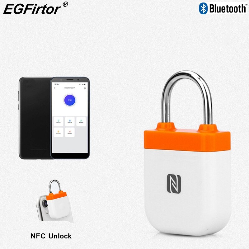 Touch Smart Luggage Lock NFC Bluetooth Smart Keyless Waterproof Lock APP Control Security Anti-Theft Padlock For Android iOS