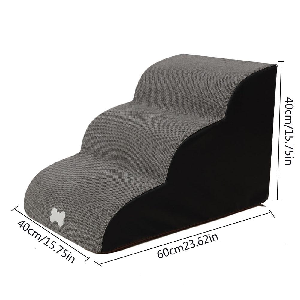 Escalera de 3 escalones para perros y mascotas, escalera de algodón antideslizante para gatos y cachorros, suministros para mascotas, herramienta de sofá de escalada