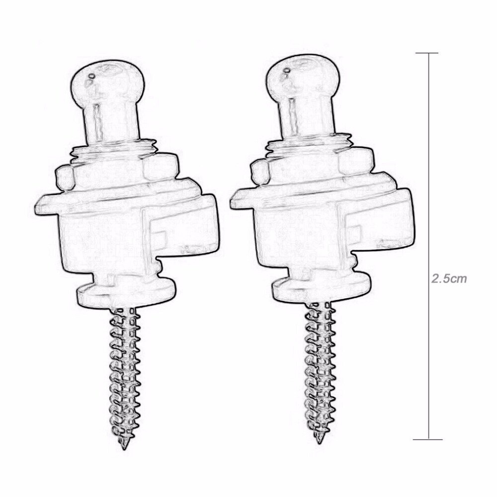 Guitar Bass Schaller Strap Buckle Locks Buttons Round Head Guitar Accessory Chrome Locking Machine Tuners