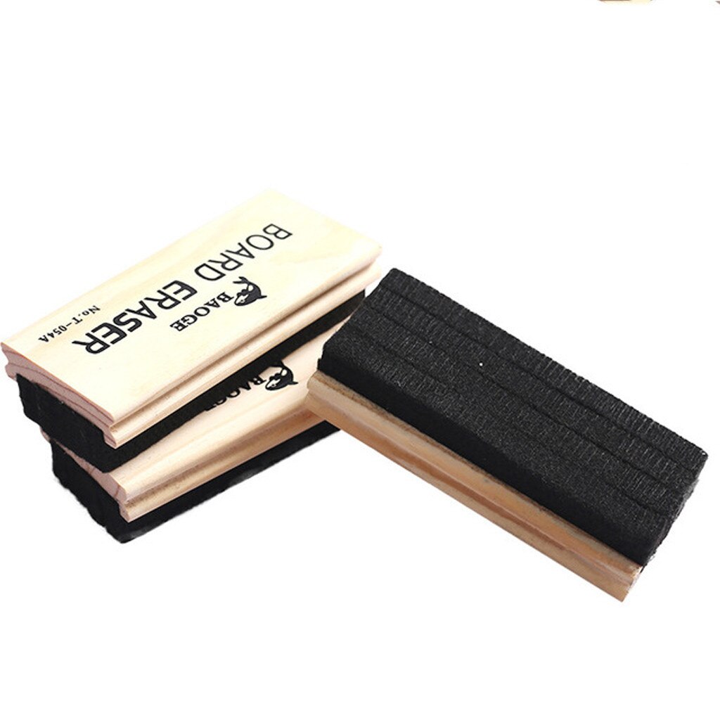 Wooden blackboard eraser chalk large wool felt whiteboard erase teaching blackboard eraser easy to wipe without trace #jew