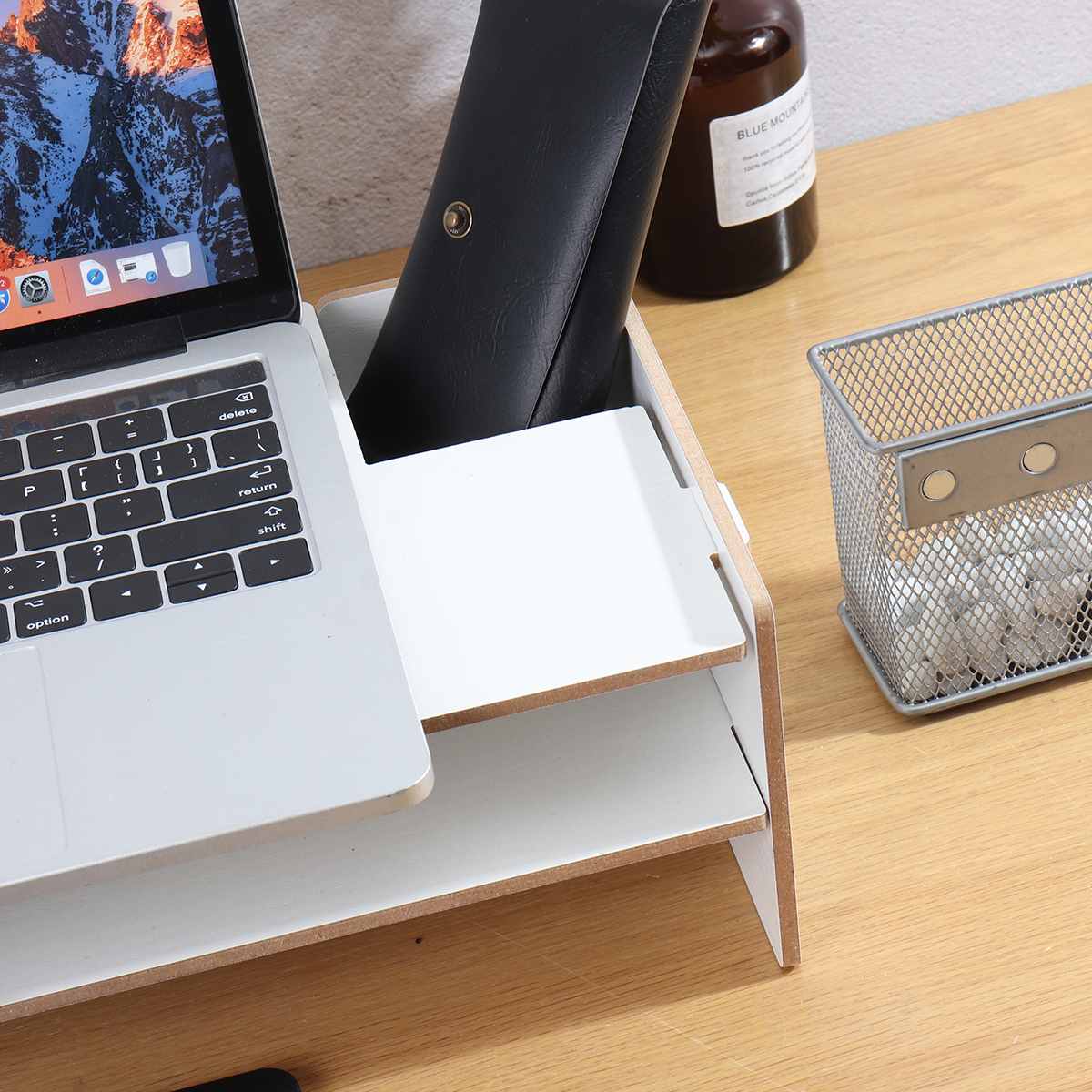 Multi-function Desktop Monitor Stand Computer Screen Riser Wood Shelf Plinth Strong Laptop Stand Desk Holder For Notebook TV