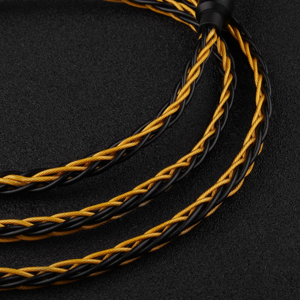 TRN Earphones T1 Gold Silver Mixed plated Upgrade cable 8 Core Headphone wire for V90 V80 V60 V30 V20 V10 C10 ZST T2 S2 BQ3 NO.3