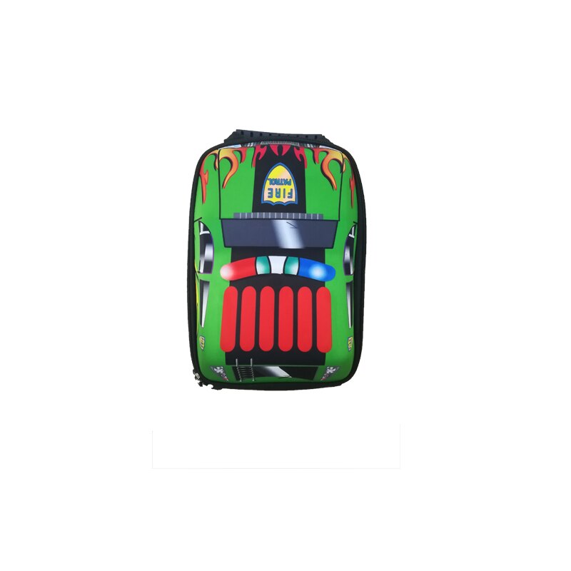 Enfants 3D voiture sacs EVA sac à dos stéréo Cool garçon sac à dos cartable enfants mains à l'extérieur porte Snack bonbons jouet stockage 2-6 ans: green