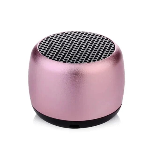 M1 bärbara bluetooth-högtalare musik stereo surround mini usb utomhus subwoofer högtalare ljudspelare högtalare mikrofon: Rosa