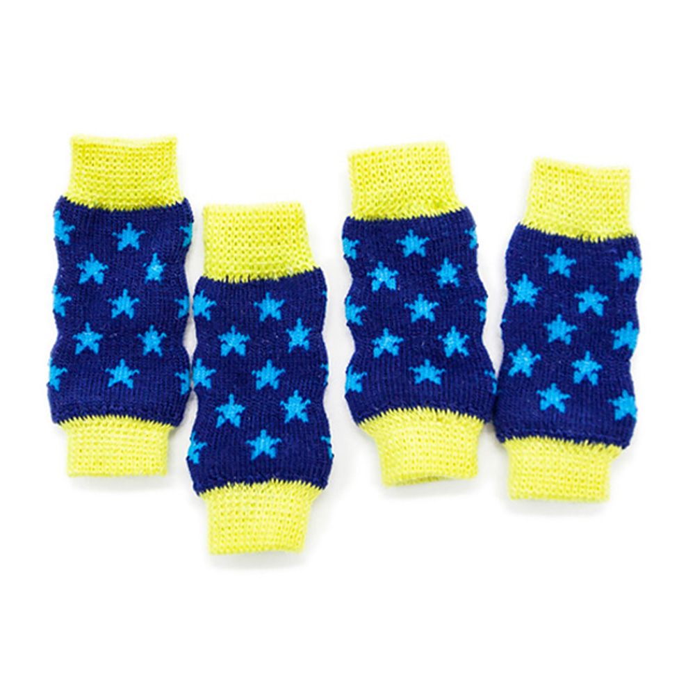 Dog Leg Warmer Socks Pet Sock Protective Sleeves For Arthritis Dogs 4Pcs Short: Blue / XL