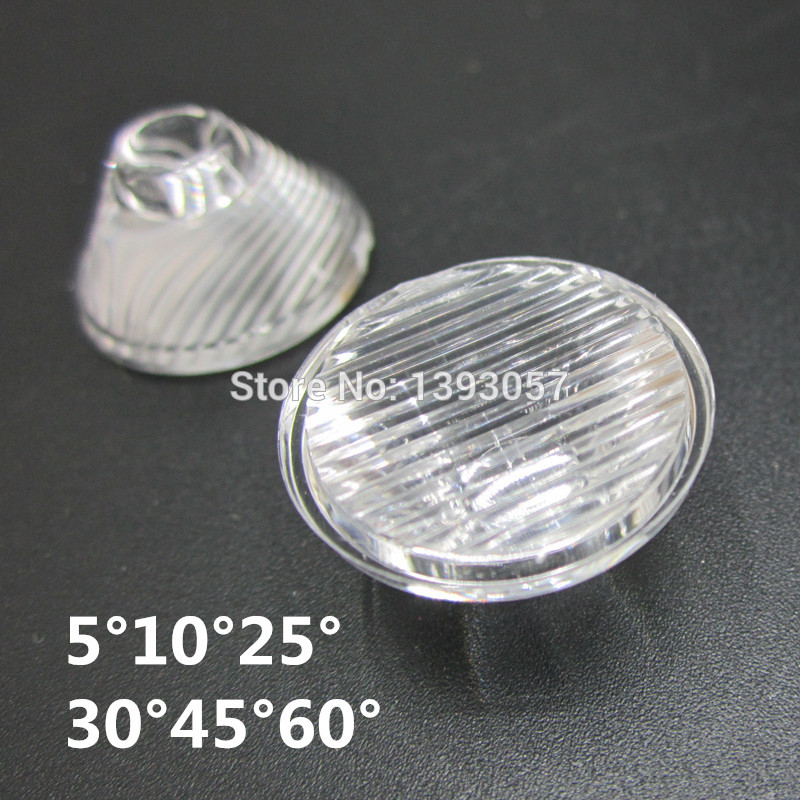 20set 20mm stripe LED lens 5/10/25/30/45/60 degree,With Black or White Holder For 1W 3W 5W High Power LED Lamp Light