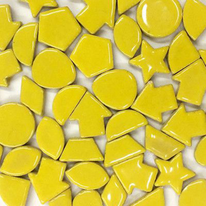 100G Creatieve Keramische Mozaïek Tegels Diy Muur Ambachten Handgemaakte Decoratie Materialen Verschillende Mixes Regels Optic Druppels ZXY3001: Yellow