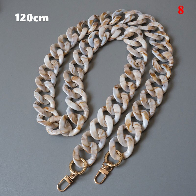 40-120cm pasek torby wystrój torby łańcuch na ramię żywica łańcuch beżowy żywica akrylowa torba na łańcuszku uchwyt żywica akrylowa łańcuch atrament beżowy łańcuch: 8