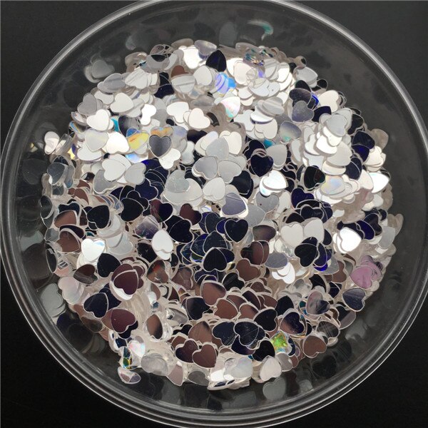 20G 3-5 Mm Crystal Transparante Pvc Losse Pailletten Glitter Pailetten Voor Nail Art Manicure/Naaien/ bruiloft Decoratie Confetti: 4mm Heart