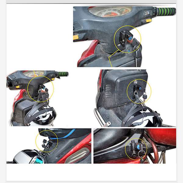 Juego de gancho de suspensión de bloqueo de casco de motocicleta Universal, Juego de 2 llaves, 1 Juego