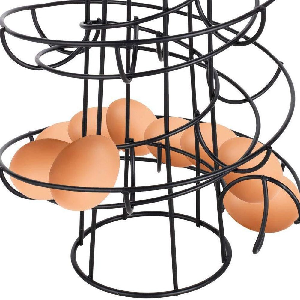 Kök restaurang ägg hållare display förvaringsställ spiral järn stativ förvaringsställ kokt ägg hållare äggverktyg