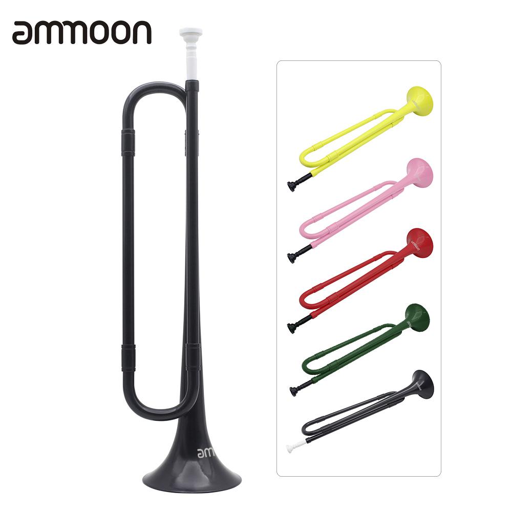 Ammoon B plat trompette clairon cavalerie trompette avec embout plastique laiton Instrument pour bande écolier plastique