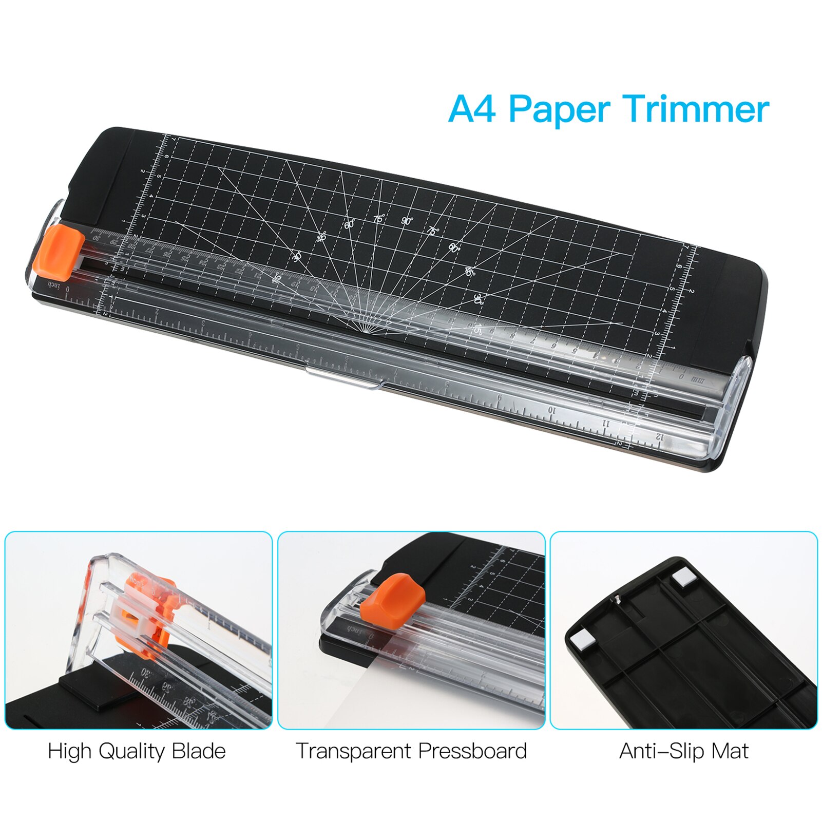 Aibecy Portable Paper Trimmer A4 Size Paper Cutter Cutting Machine 12 Inch Cutting Width for Craft Paper Photo Laminated Paper