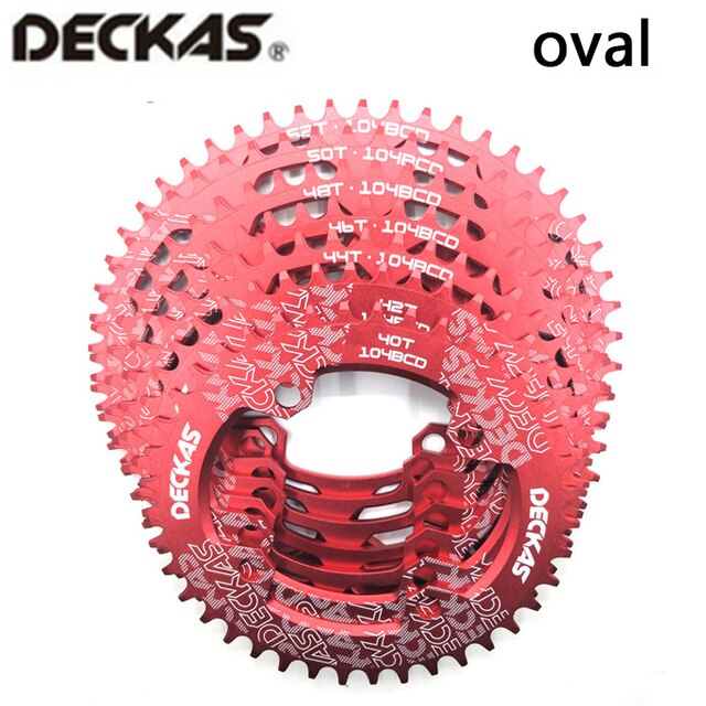 Deckas Ovale 104BCD 40/42/44/46/48/50/52T Mountain Fiets Kettingwiel mtb Bike Voor 8-12 Speed Crankstel Aluminium Kettingblad