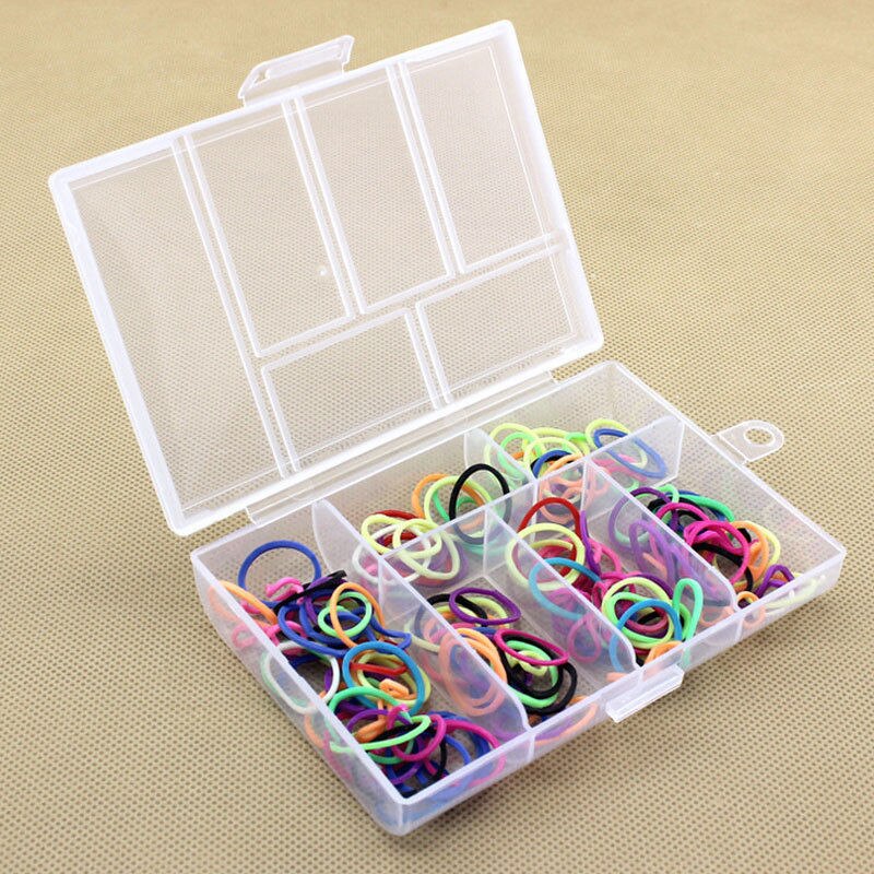 1PC Portable Plastic 6 Compartment Storage Container Boxes Case Box Clear Transparent