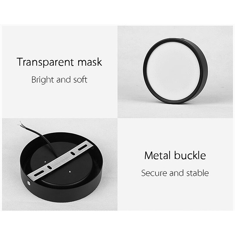 Led downlight moderne loftslampe overflademonteret spot led 3w 5w 7w 9w 12w 15w 18w ultra tynd soveværelse stue belysning 220v