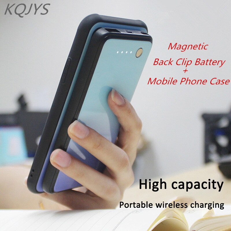 KQJYS Magnetic Battery Charger Cases for iPhone Xs Max Portable Wireless Power Bank Power Case for iPhone XR Battery Case