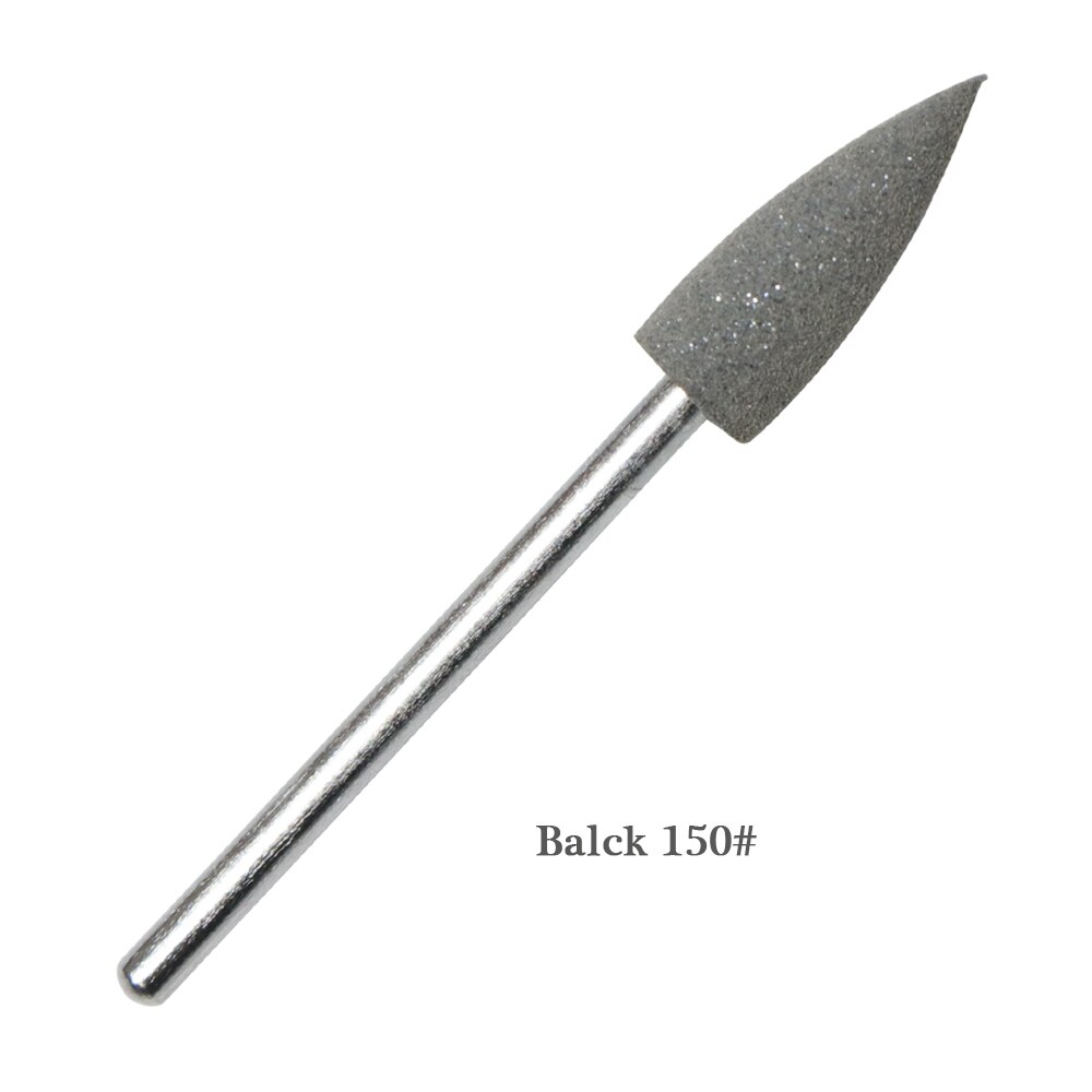 1pcs Rubber Silicon Nail Art Drill Bit 7 Colors Milling Cutter Manicure Pedicure Tools For Electric Machine JIGJ01: GJ01 Black