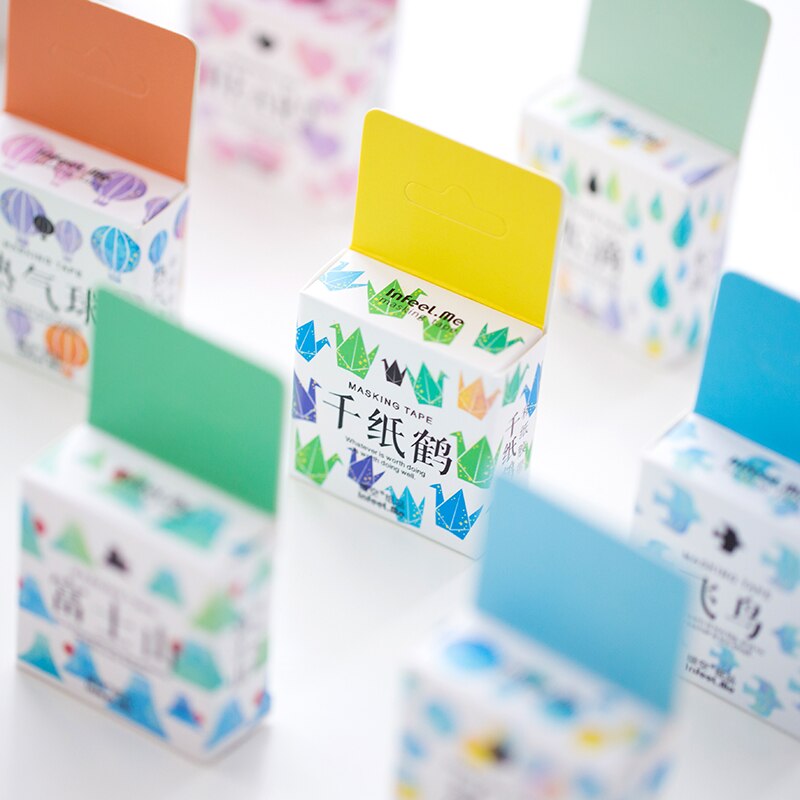 Akvarel papir washi tape 15mm farve hjerte diamant ballon galakse selvklæbende malertape dekoration klistermærker hjemme diy kunst  f147