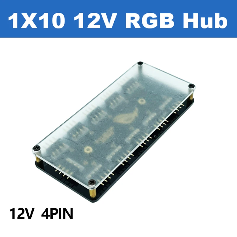 Tira de luces LED RGB 5050 para juegos, línea de rama para 12V Aura Sync, Control de placa base, carcasa de ordenador, 0,5 M- 2M, 4 pines, cabezal RGB: YELLOW / Rojo
