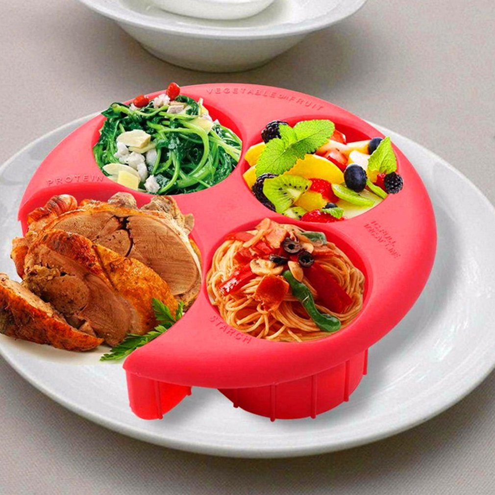 Portable Meal Measure Portion Control Plate Lose Weight Tool Food Portion Control Kitchen Meal Portion Plate Diet Control