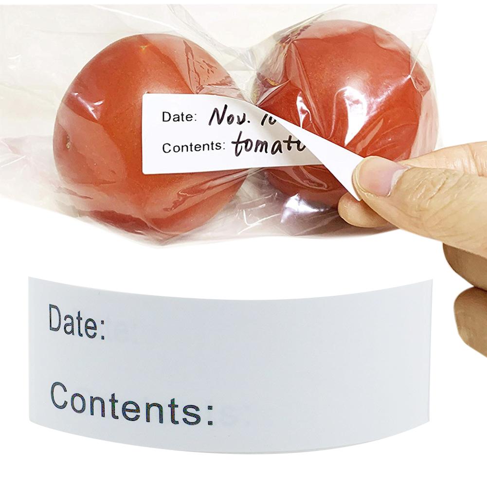 125 Pcs Food Storage Labels Freezer Sticker Self-Adhesive Removable Plastic Paper Containers Stickers For Kitchens Food Trucks