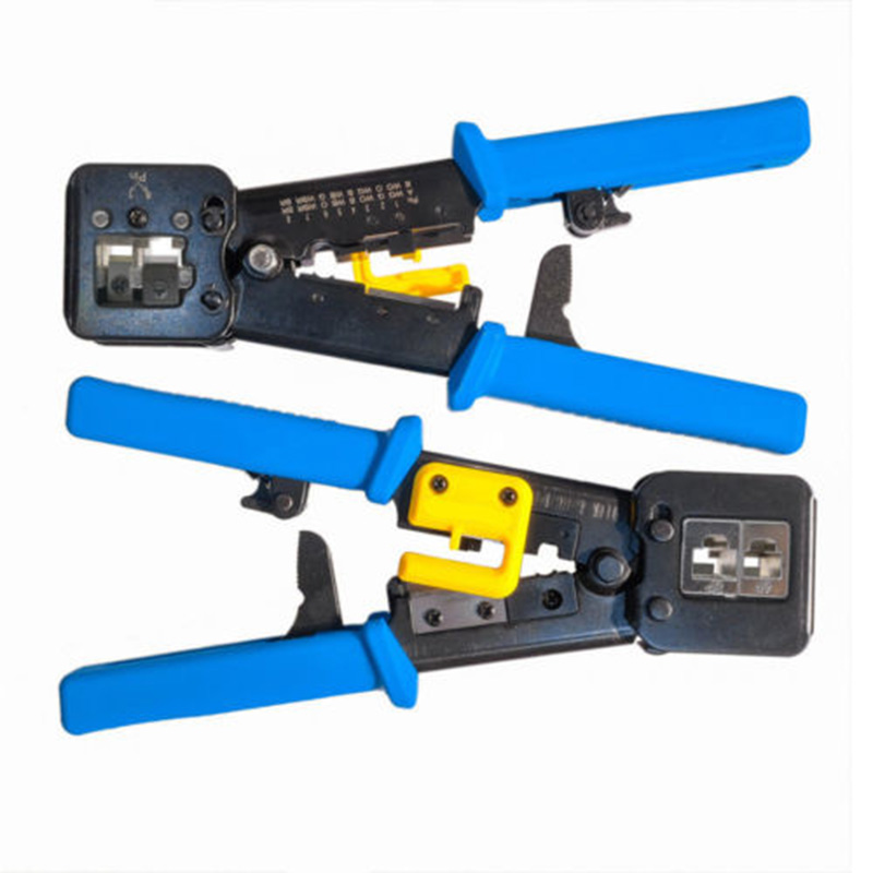 Steel Crimper Tools for Cat5e Cat6 Cables Crimping Tool Net Kit Crimp 8P8C/RJ-45 6P6C/RJ-12 6P4C/RJ-11 Connectors Plug Cut Strip