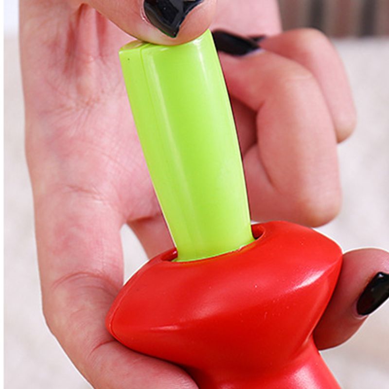 Creatieve Vinger Druk Cherry Corer Pitter Tool Fruit Zaad Remover Plasitc Huller