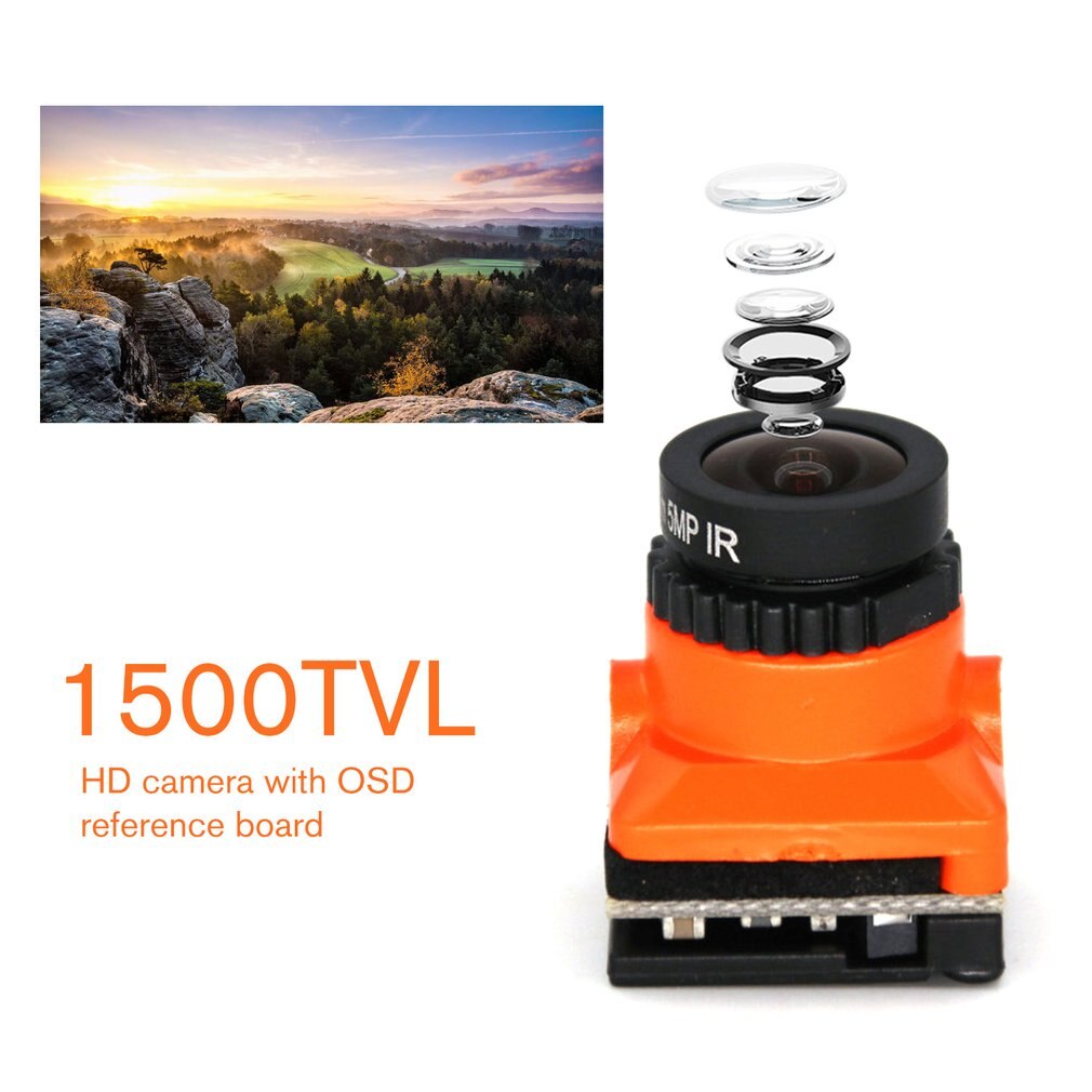 Hd 1500TVL Upgrade Mini Fpv Hd Camera 2.1Mm Lens Pal/Ntsc Lage Latency Met Osd Voor Rc Fpv racing Drone Deel