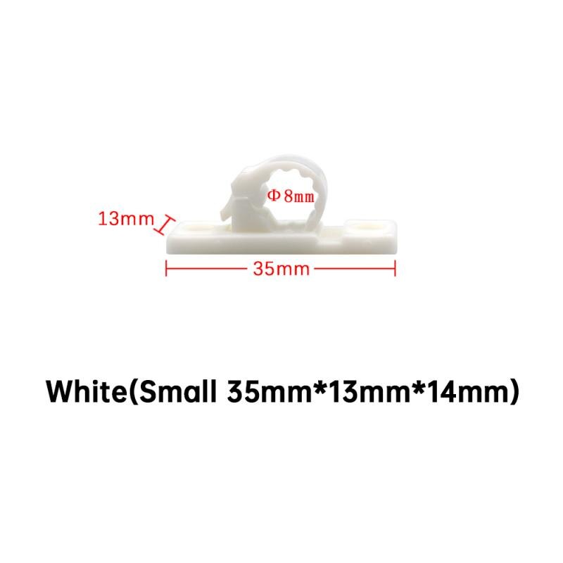 5PCS Sticky Wiring Fixing S Base Hook Wire Cable Gadget Clip Adhesive Wall Snap Type Fixed Cable Line Clip Clamp TXTB1: white S