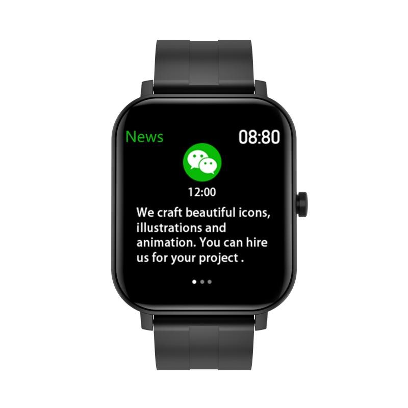 Bluetooth Sport Smart Watch Men Women Smartwatch For Android IOS Fitness Tracker Electronics Smart Clock Band Smartwach: Black