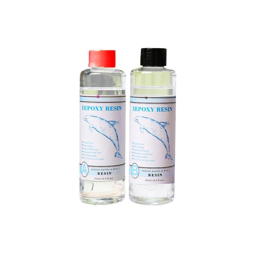 Epoxy Resin Kit Crystal Clear Hardener Kit Easy Mix DIY Supplies For Art Casting Resin Jewelry Projects