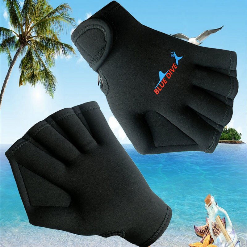 Duiken Handschoenen 2Mm Zwemmen Handschoenen Peddels Neopreen Volwassenen Hand Zwemvliezen Dive Apparatuur Zwemmen Training Vingerloze Peddels