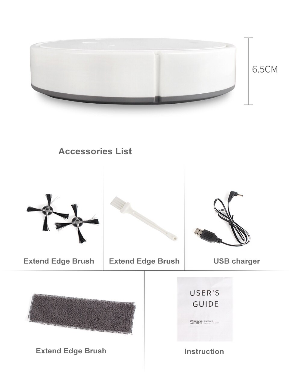 Multifunctionele Smart Stofzuiger Robot Sweep Natte Mop Automatische 3-In-1 Opladen Droog Nat Vegen Vacuum Cleaner1800Pa