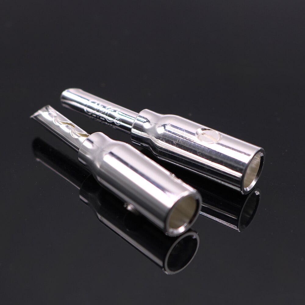 Yivosound diy alto-falante de alta fidelidade cabo chapeamento prata banana conector plug