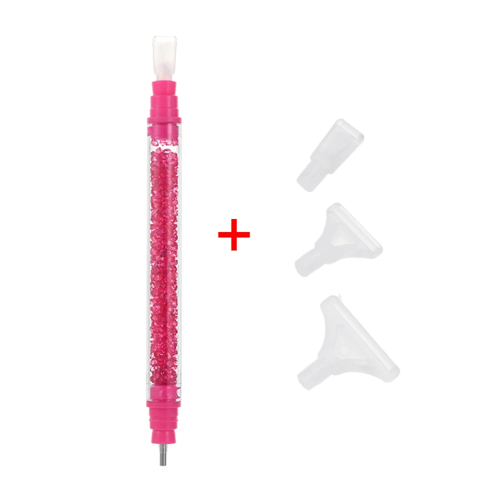 Stylo de peinture au diamant 5D en résine, stylos perceuse à pointe en résine, point de croix, broderie, bricolage, artisanat, nail art, accessoires de couture, , 1 ensemble: Violet