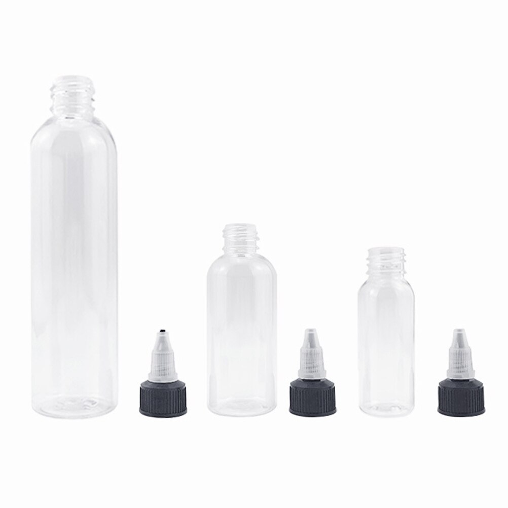 15pcs Ink Bottles Durable Plastic Transparent Pigment Storage Bottle Empty Bottle Ink Container Accessory