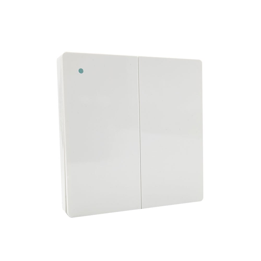 RF433 Wireless Wall Light Switch Self-Powered Remote Control No Battery No Wire IP54 Waterproof Indoor Outdoor switc: White 2