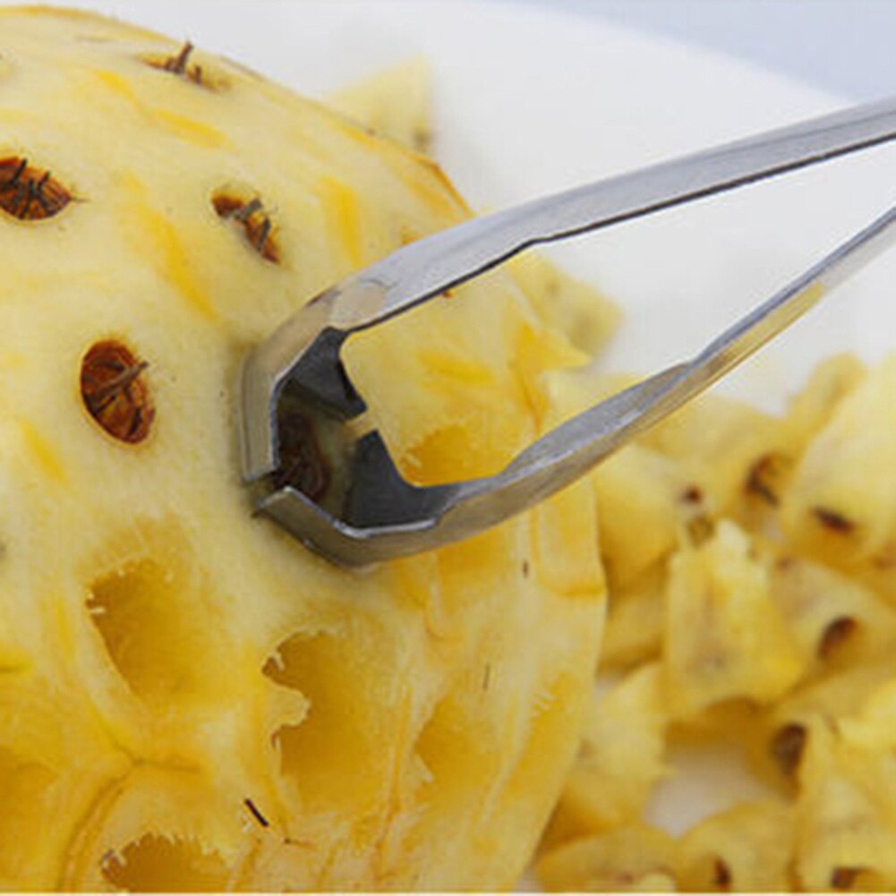 Pelador de piña de acero inoxidable para el hogar, pinzas eliminadoras de semillas, pinzas de corte, utensilios de cocina para frutas